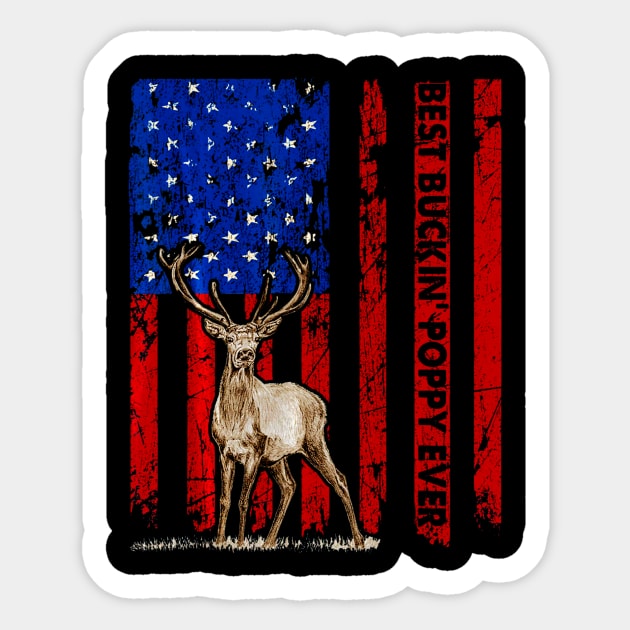 Best Buckin Poppy Ever Deer Hunting Sticker by Kiwistore